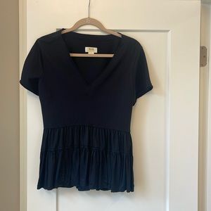 Anthropologie Maeve Top - color: black - size small